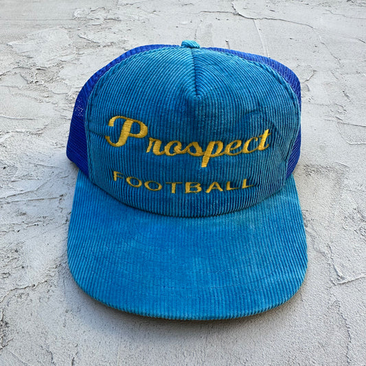 Vintage Prospect Football California Blue Corduroy Trucker Hat