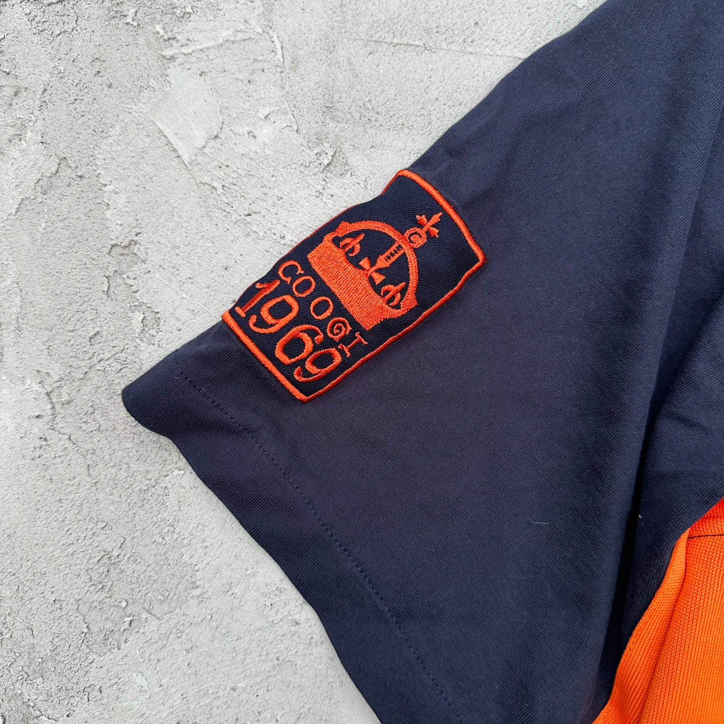 Y2K Coogi Australia Blue Orange Polo Shirt - XL