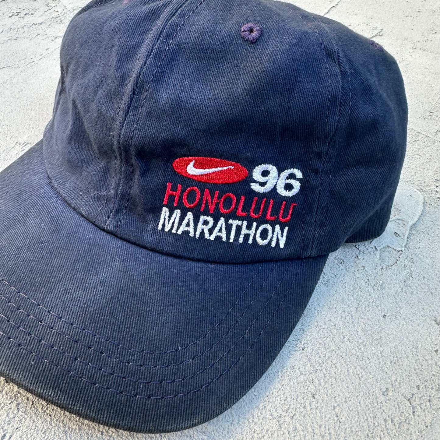 Vintage Nike Honolulu Marathon Hawaii 1996 Hat