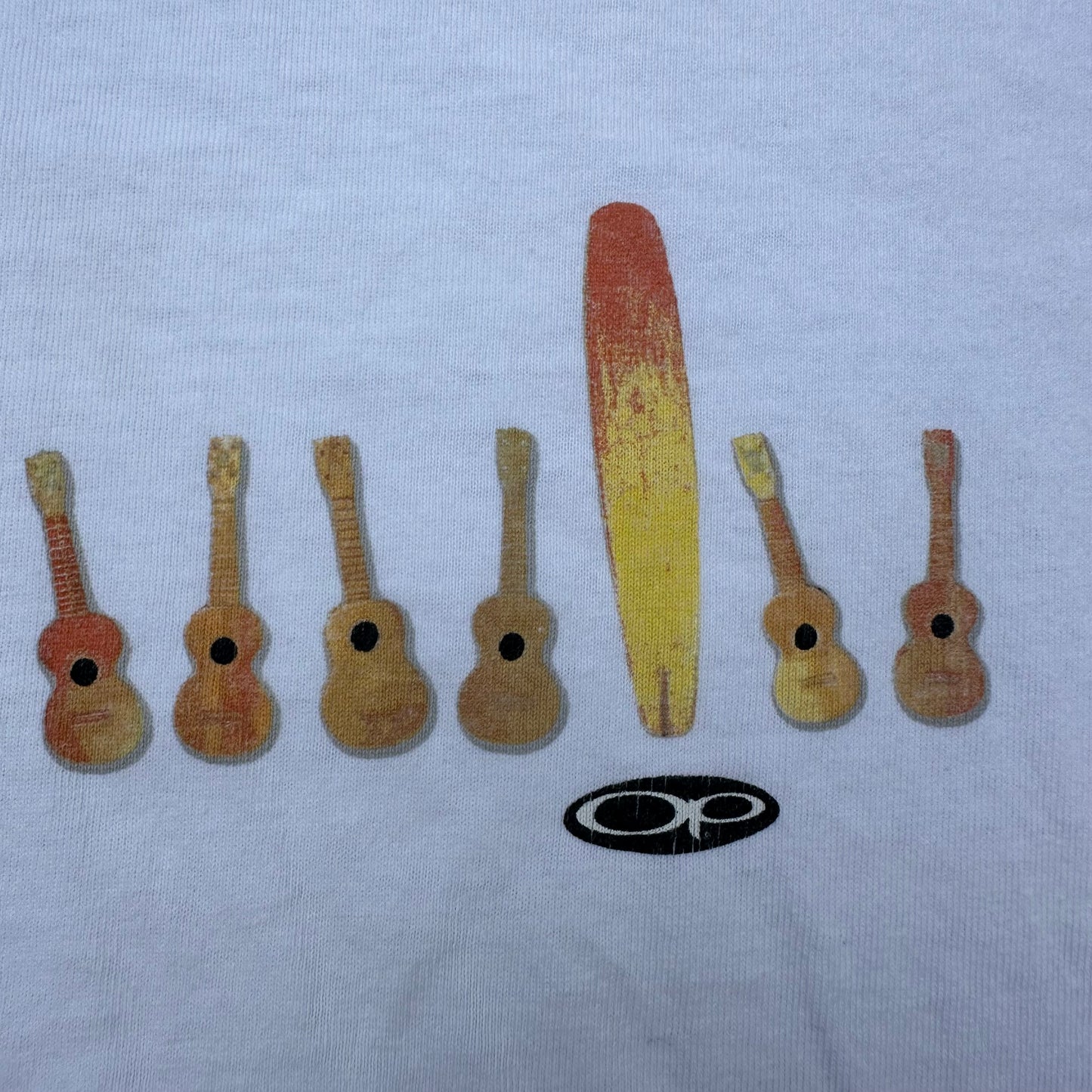 Vintage Ocean Pacific OP Guitars Surfboard T Shirt - L