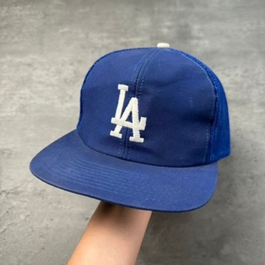 Vintage MLB Los Angeles Dodgers Twins Blue Snapback