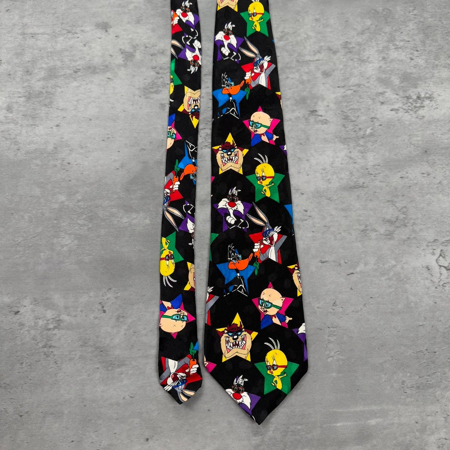 Vintage Looney Tunes Mania Star Characters 1993 Tie