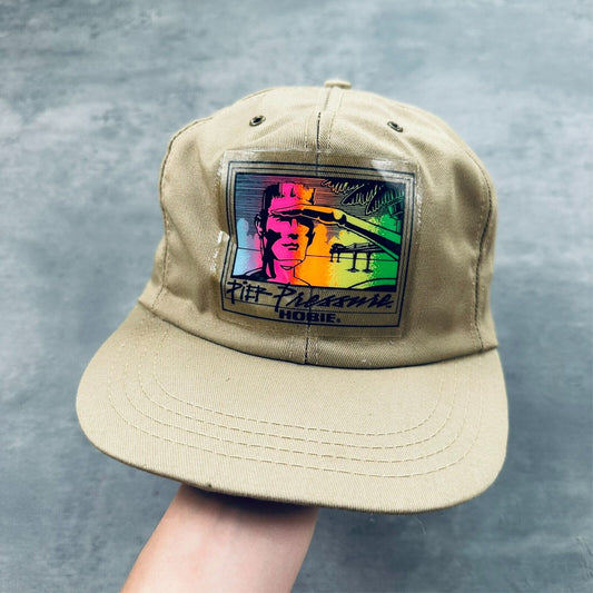 Vintage Hobie Pier Pressure Rainbow Khaki Hat