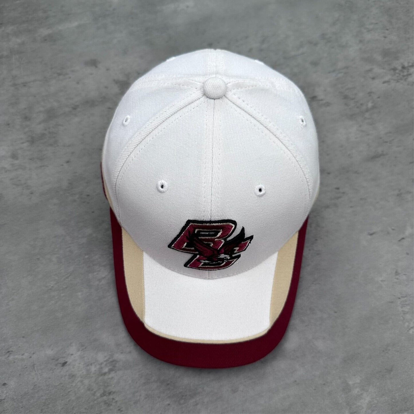 Vintage Deadstock Reebok Boston College Eagles White Maroon Hat