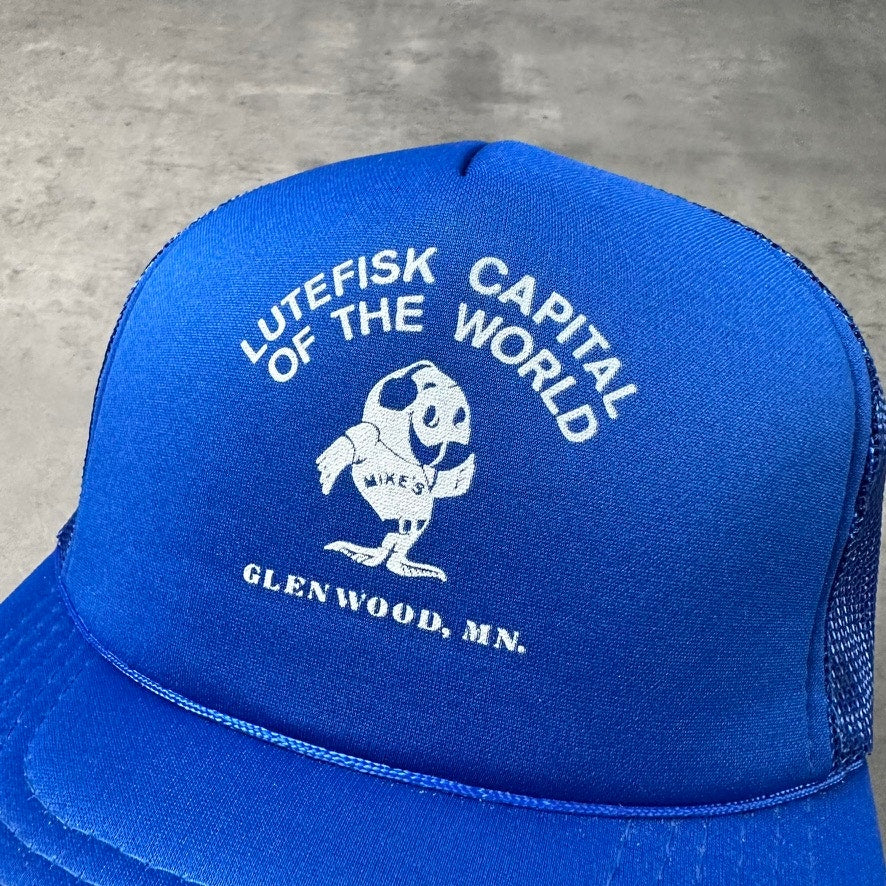 Vintage Lutefisk Capital of the World Mike's Glenwood Minnesota Hat