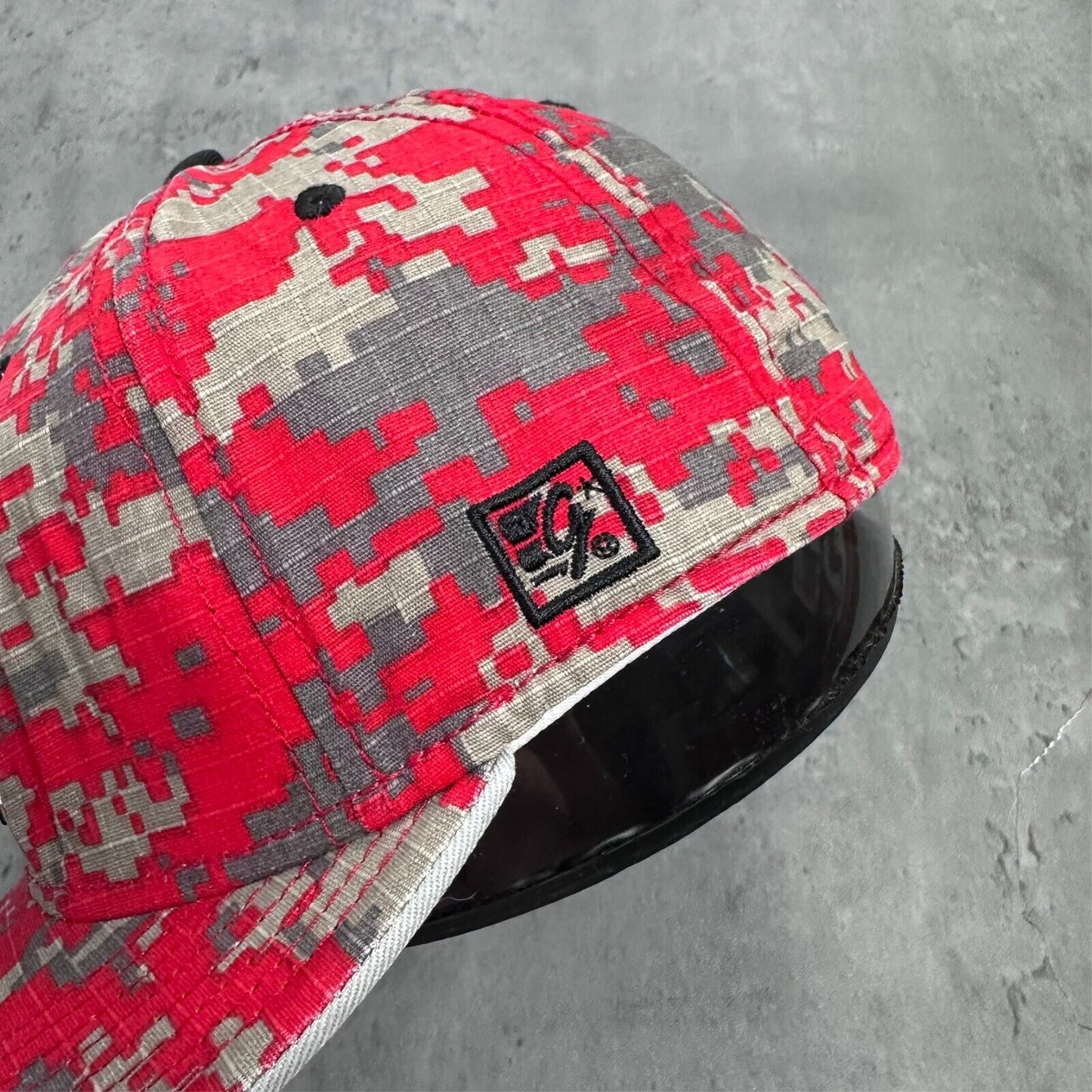 The Game NMMI New Mexico Military Institute Broncos Red Pixel Camo UCP Hat 7 1/2