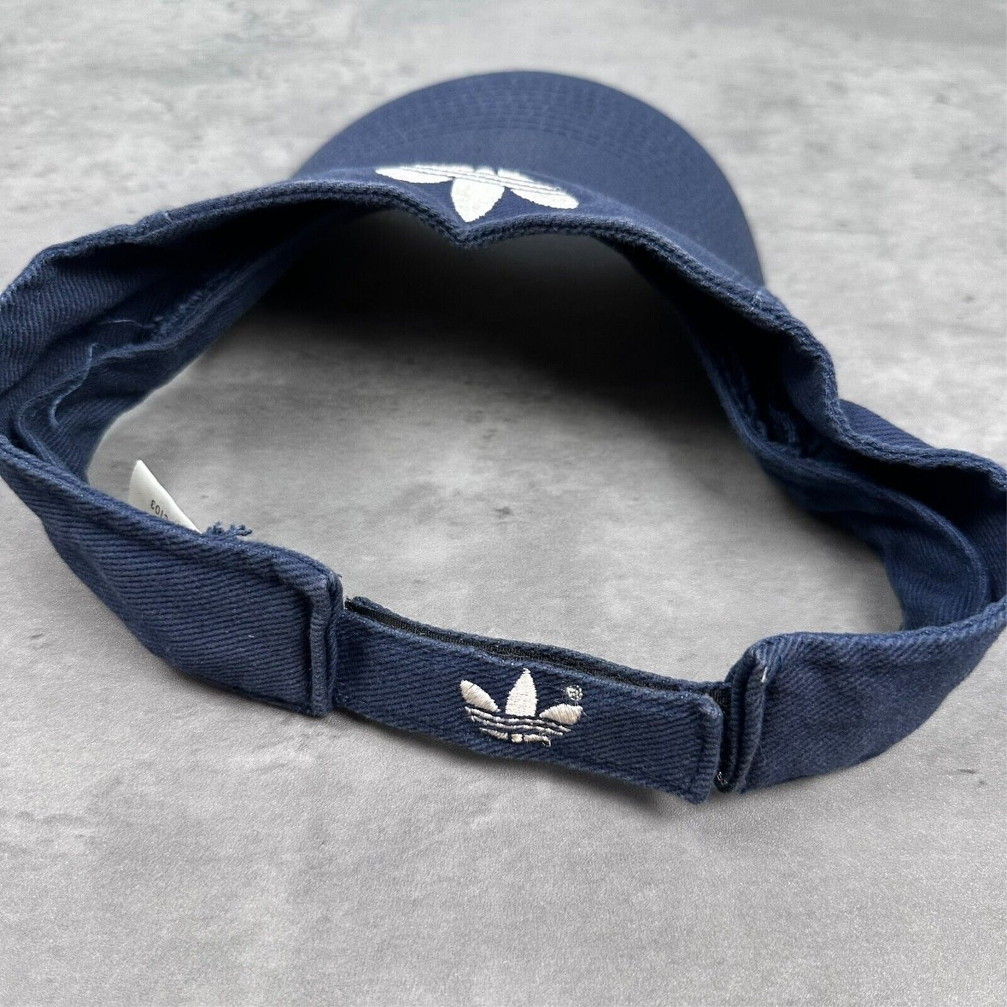 Vintage Adidas Logo Blue Visor Hat