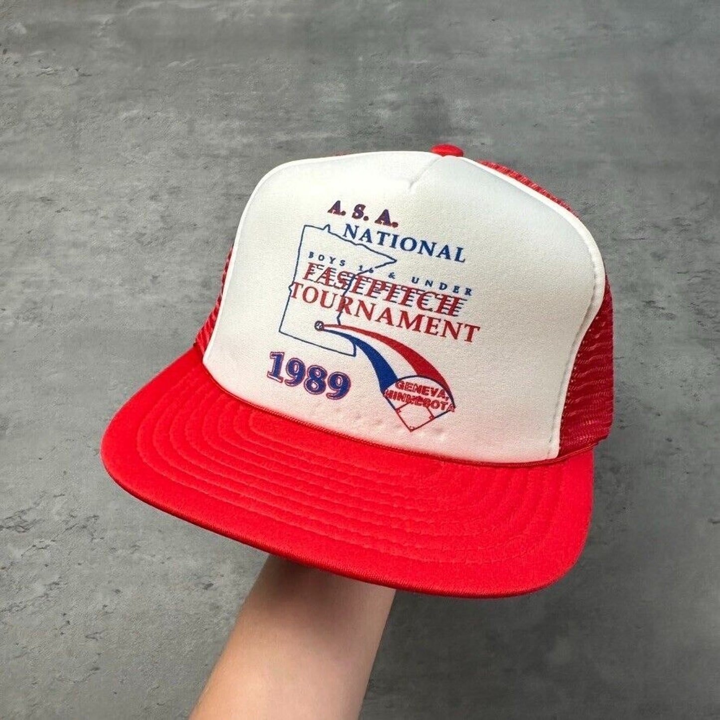 Vintage ASA National Fastpitch Tournament Minnesota 1989 Softball Hat