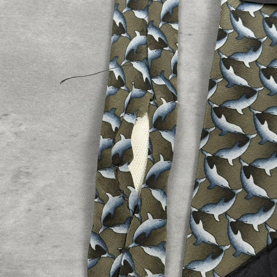 Vintage Endangered Species Dolphins Surfer Tie