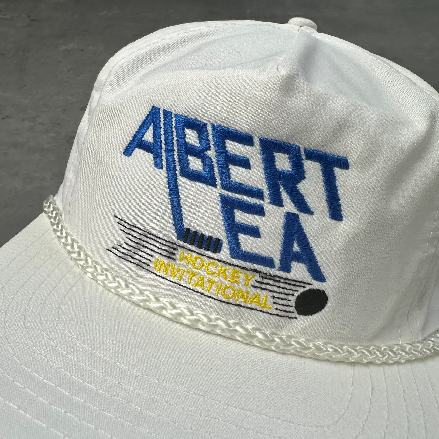 Vintage Albert Lea Minnesota Hockey Invitational White Roper Hat