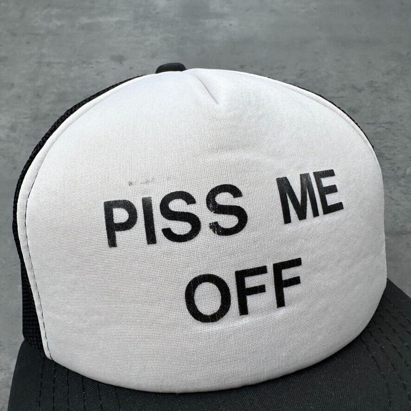 Vintage Piss Me Off You F***ing Jerk Novelty Hat