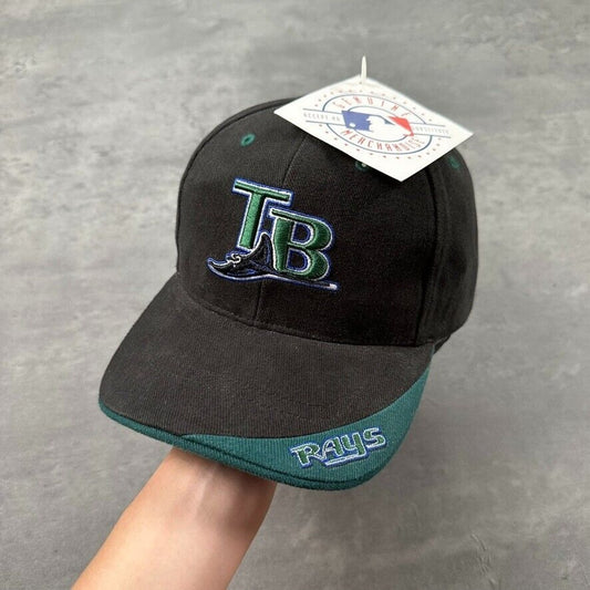 Vintage Deadstock NWT Tampa Bay Rays Y2K MLB Twins Enterprise Green Hat