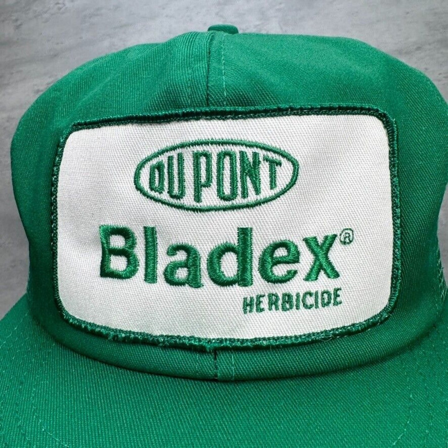 Vintage Dupont Bladex Herbicide Green Patch Trucker Hat