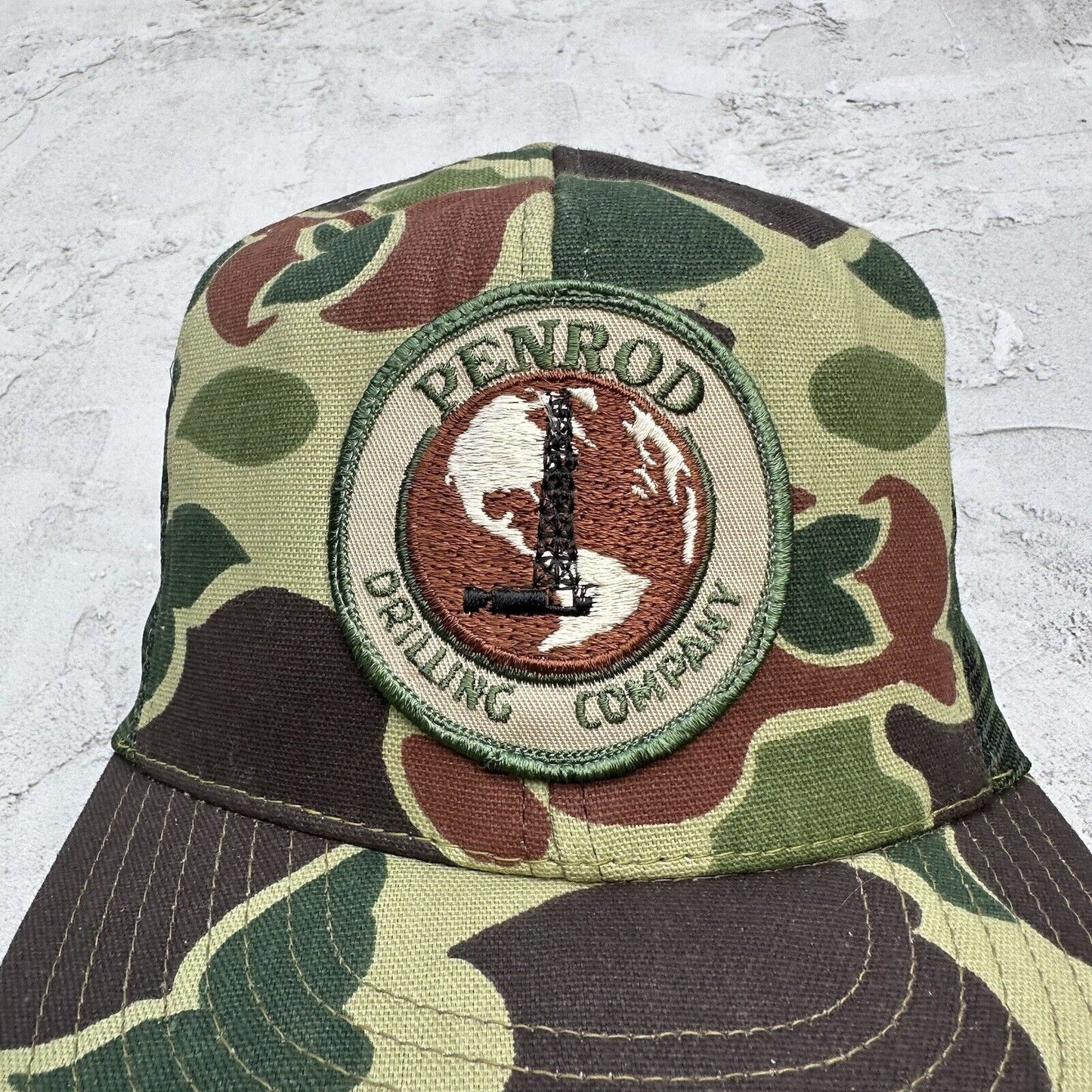 Vintage Penrod Drilling Company Camo Mesh Hat