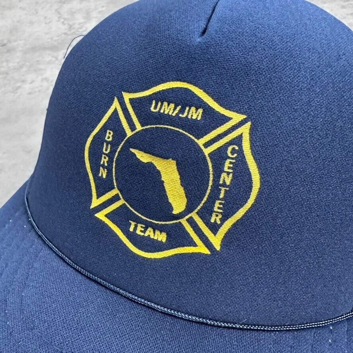 Vintage University of Miami UM/JMH Florida Burn Center Team Firefighter Hat