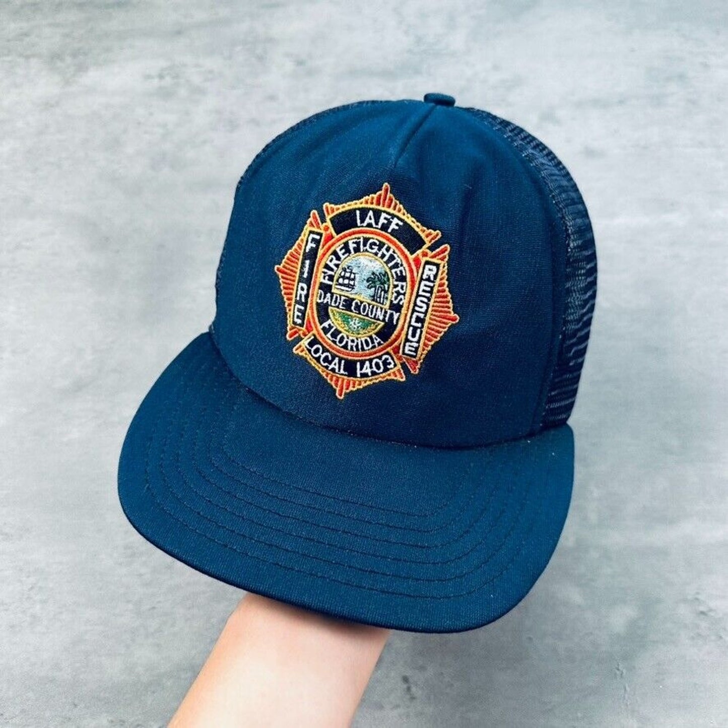 Vintage Dade County Firefighter Fire Rescue Hat