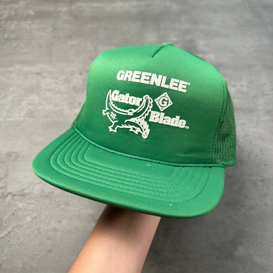 Vintage Greenlee Gator Blade Green Trucker Hat