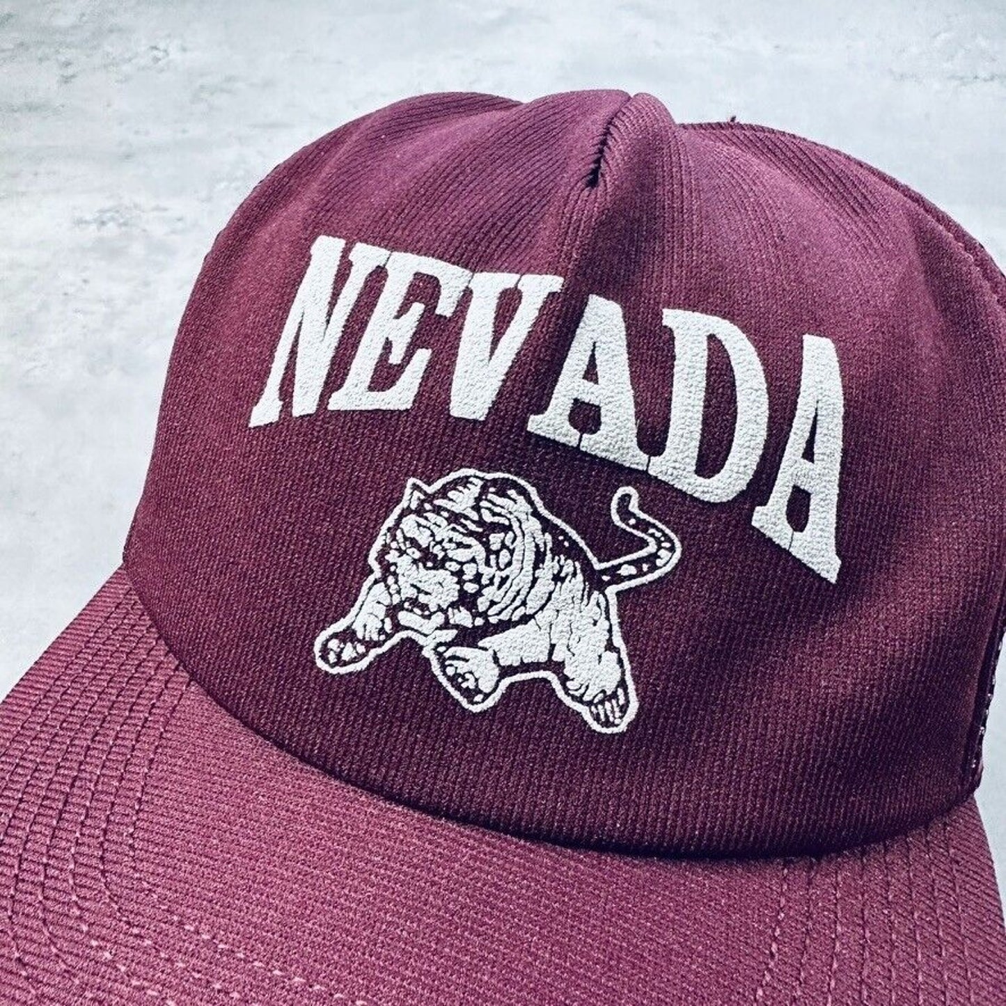 Vintage University of Nevada Wolf Pack Maroon Hat