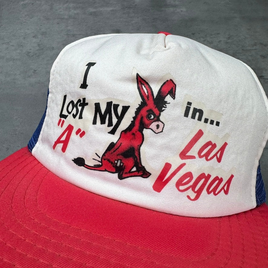 Vintage Lost My Ass In Las Vegas Donkey Novelty Funny Hat