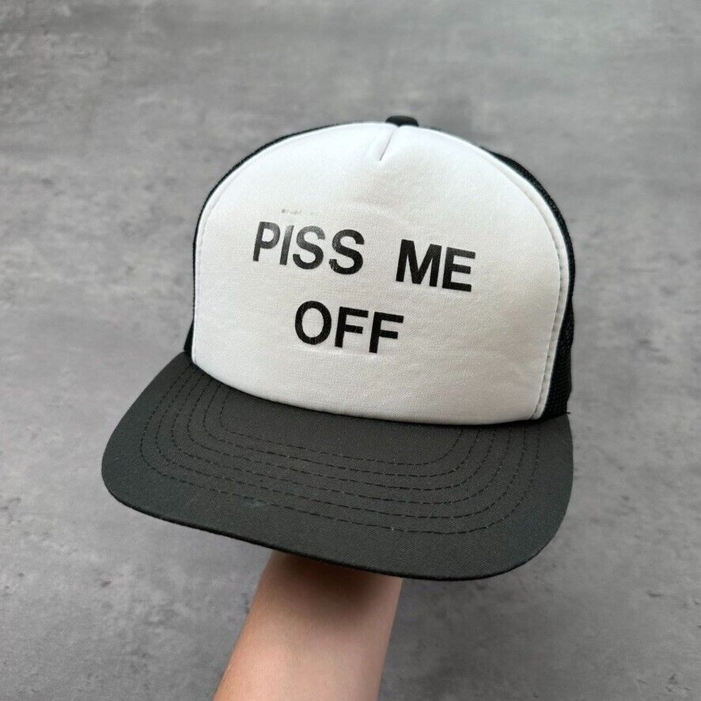 Vintage Piss Me Off You F***ing Jerk Novelty Hat